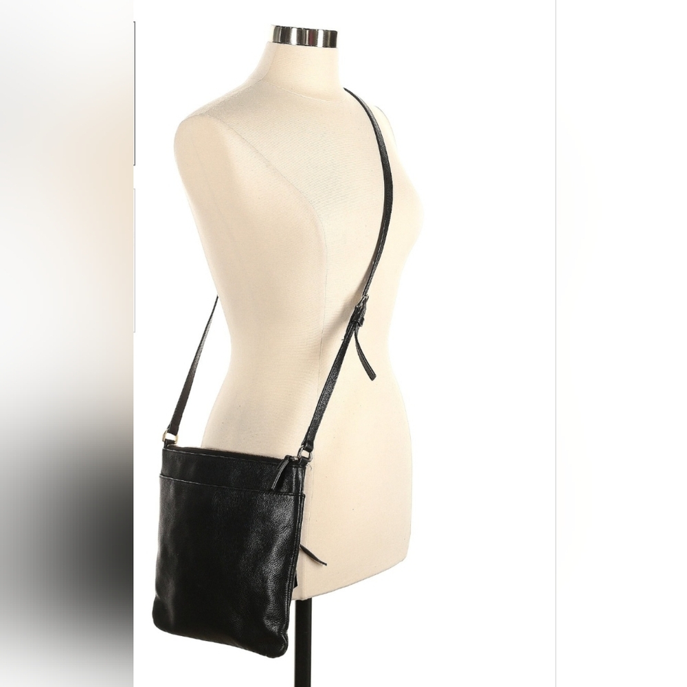 NWOT Nordstrom Brand Black Leather Crossbody Bag